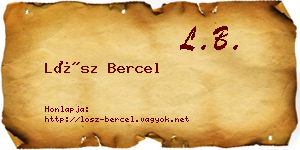 Lősz Bercel névjegykártya